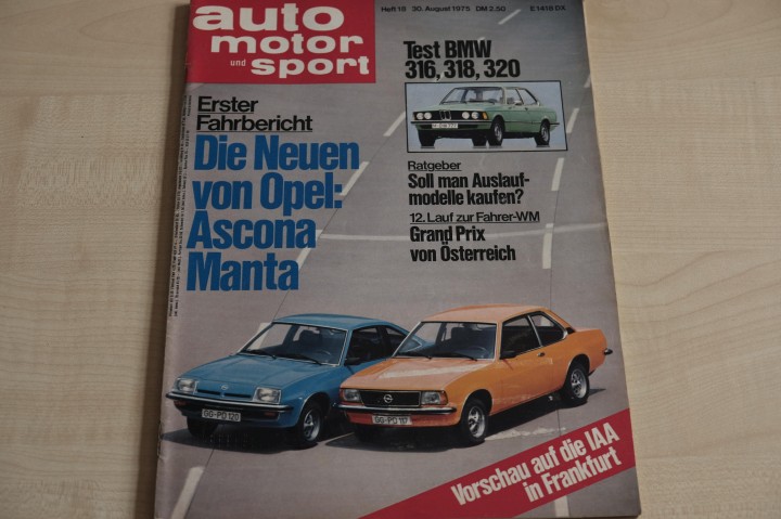 Deckblatt Auto Motor und Sport (18/1975)